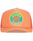 Salty Soul Trucker Hat: Orange