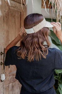 Rattan Sun Visor in Blonde