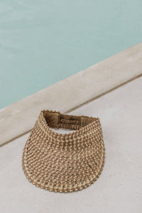 Rattan Sun Visor in Ombre: Clay