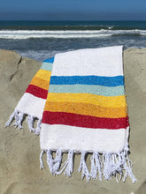 Load image into Gallery viewer, Vintage Rainbow - SUSTAINABLE RECYCLED THROW BLANKET
