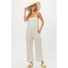 Load image into Gallery viewer, Tweed Knit Jumpsuit: Oatmeal
