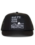 Youth Salty Kids Club Trucker Hat: Black