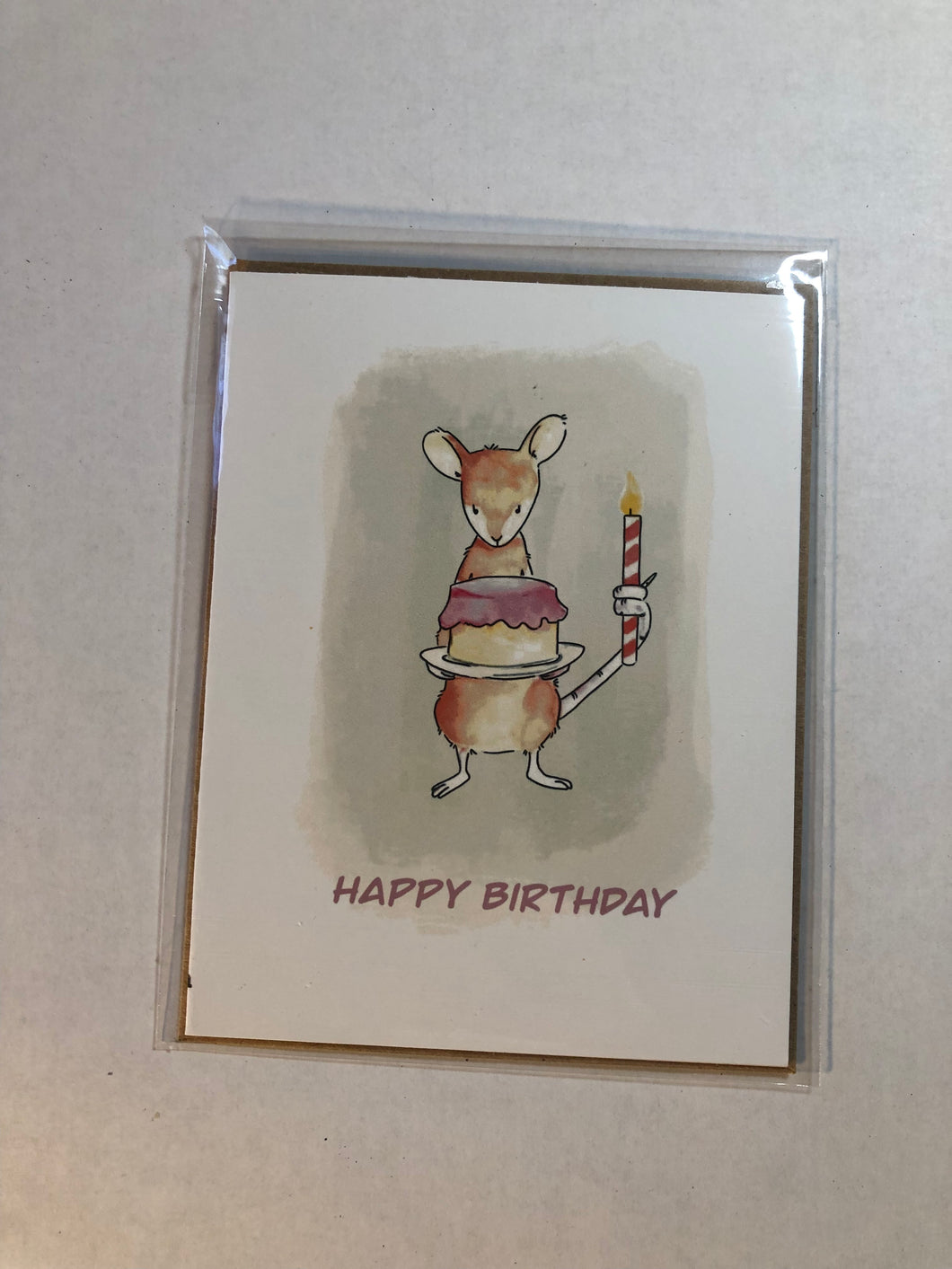 Happy Birthday Mouse Card