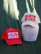 Load image into Gallery viewer, Heart Breaker Trucker hat: Tan / Red
