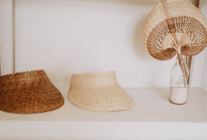 Rattan Sun Visor in Blonde