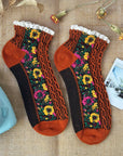 Orange Audrey Vintage Ankle Socks