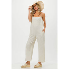 Load image into Gallery viewer, Tweed Knit Jumpsuit: Oatmeal
