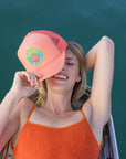 Salty Soul Trucker Hat: Orange