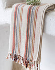 Earthy Striped Turkish Beach Towel