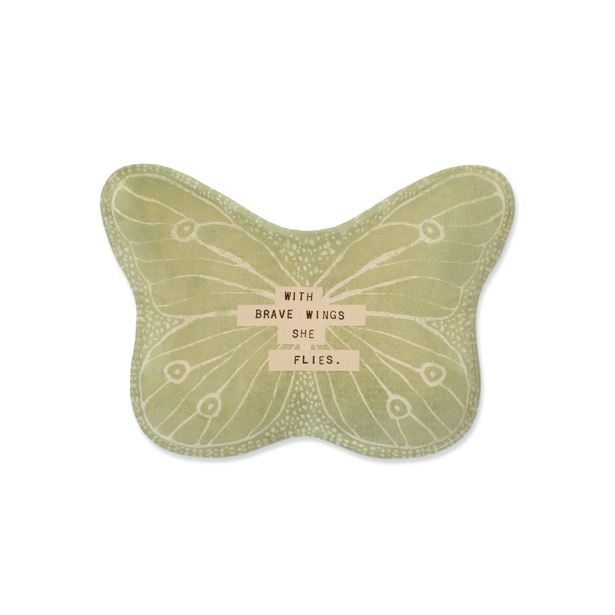 With Brave Wings She Flies Decoupage Plate