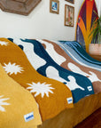 Paradise Plush Throw - Pacific Blue