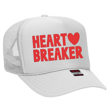 Load image into Gallery viewer, Heart Breaker Trucker hat: Tan / Red
