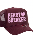 Heart Breaker Trucker hat: Red / Pink