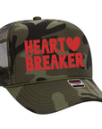 Heart Breaker Trucker hat: Red / Pink