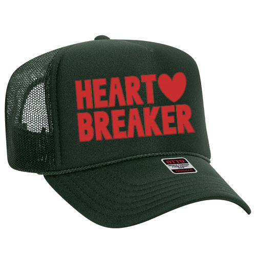 Heart Breaker Trucker hat: Red / Pink