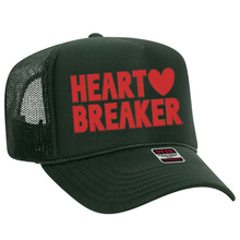 Load image into Gallery viewer, Heart Breaker Trucker hat: Tan / Red
