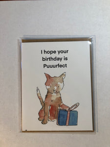 Puuurfect Birthday Cat Card