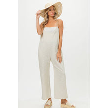 Load image into Gallery viewer, Tweed Knit Jumpsuit: Oatmeal
