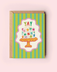 YAY Star Cake Celebration Congrats Cake Greeting Card