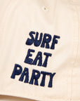 Apres Surf Embroidered Hat - Navy & Natural