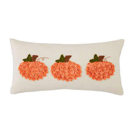 Lumbar Velvet Pumpkin Pillow