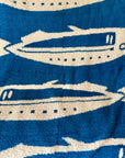 Pacific Row Plush Throw - Swell Blue