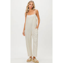 Load image into Gallery viewer, Tweed Knit Jumpsuit: Oatmeal
