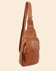 Vegan Leather Fashion Flap Sling Bag