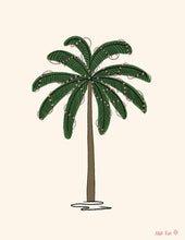 Load image into Gallery viewer, Palm Tree Decorated With Flowers Art Print
