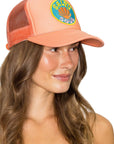Salty Soul Trucker Hat: Orange