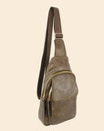 Vegan Leather Fashion Flap Sling Bag