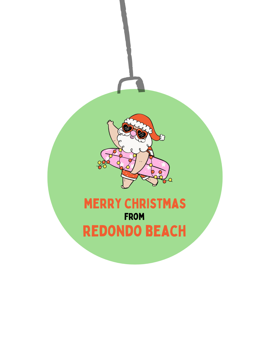Redondo Beach Christmas Ornament