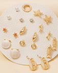 10 Set Assorted Sea Life Stud Earrings