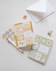Birthday Card | Sage Green Stamped Floral Design