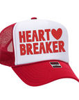 Heart Breaker Trucker hat: Red / Pink