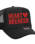 Heart Breaker Trucker hat: Red / Pink