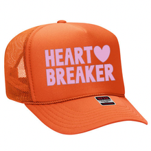 Load image into Gallery viewer, Heart Breaker Trucker hat: Tan / Red
