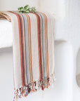 Earthy Striped Turkish Beach Towel