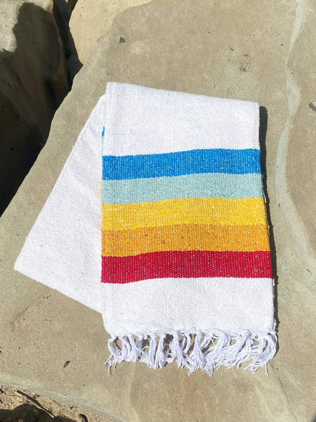 Vintage Rainbow - SUSTAINABLE RECYCLED THROW BLANKET