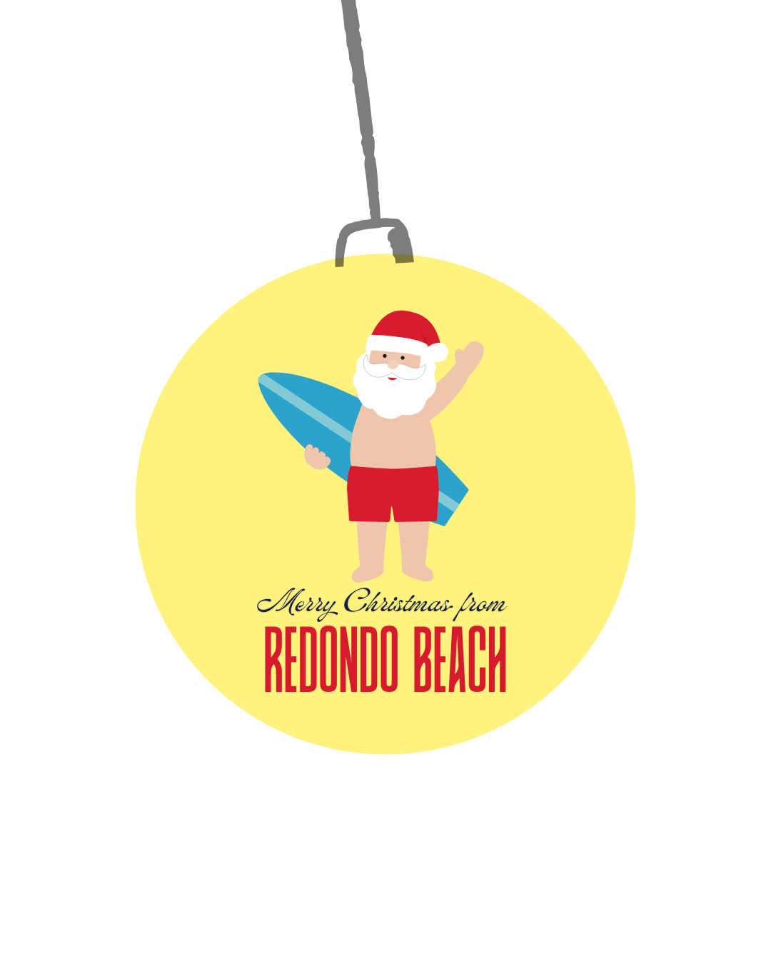 Merry Christmas from Redondo Beach Ornament