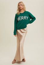 Load image into Gallery viewer, MERRY Fluffy Patch Sweater: Green
