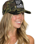Salty Moms Trucker Hat: Camo