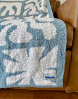 Lanai Plush Throw - Slate Blue