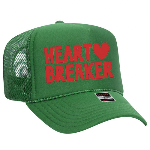 Heart Breaker Trucker hat: Red / Pink