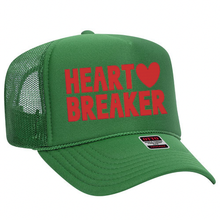 Load image into Gallery viewer, Heart Breaker Trucker hat: Tan / Red
