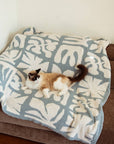 Lanai Plush Throw - Slate Blue