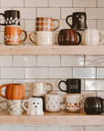 Ghost Pattern Stoneware Coffee Mug