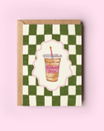 Birthday Brew Iced Coffee Coquette Caffeine Greeting Card