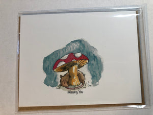 Missing You Mushroom Card