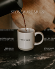 Ghost Pattern Stoneware Coffee Mug